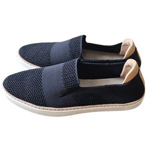 UGG Alameda Sammy Slip On Sneakers Women's US 7 Black Knit Mesh Leather Accent
